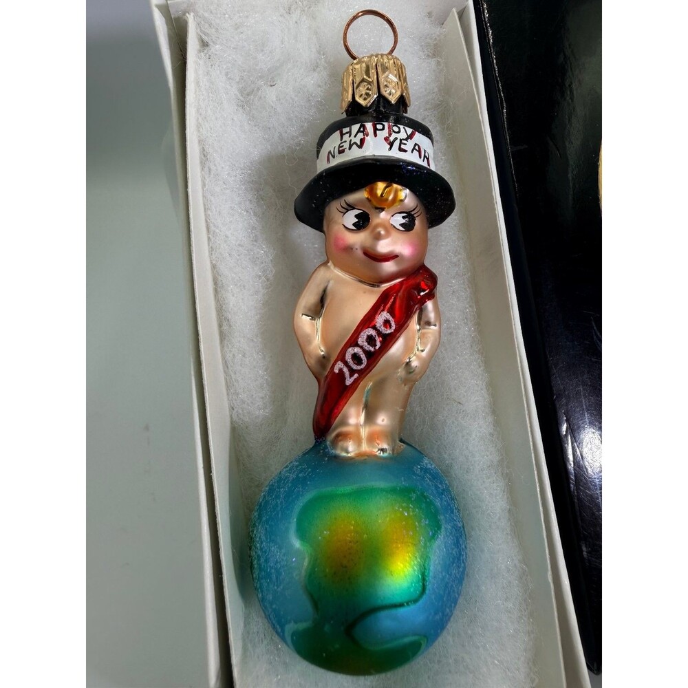 Christopher Radko Millennium Munchkin Gem 2000 Baby New Year Ornament NYE
